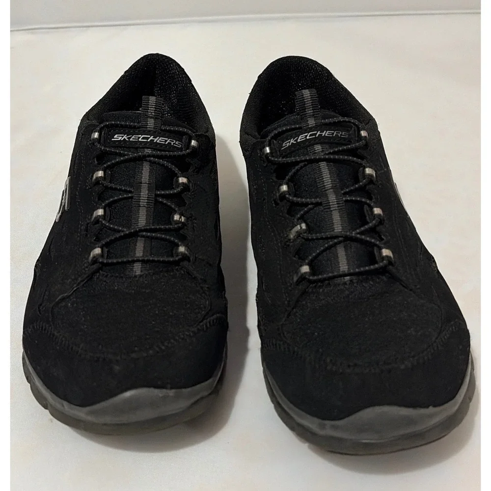 Skechers Sport Empire Connections Black Bungee Slip On Sneakers Womens 9.5